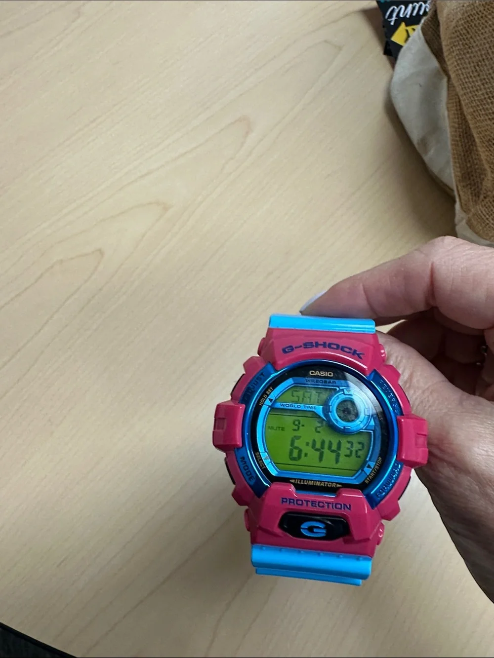 Casio G-Shock Blue and Red Resin Digital Watch